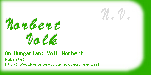 norbert volk business card